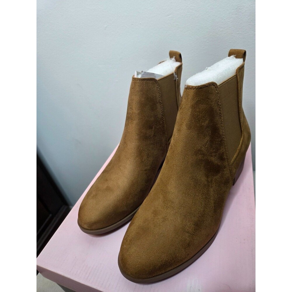 Soda Teapot Women's Taupe Slip On Booties, Size 8.5
